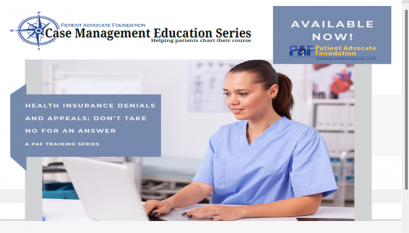 Flyer: Health Insurance Denials and Appeals: Don’t Take No for an Answer- A PAF Training Series