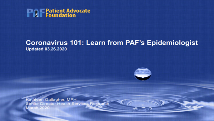Coronavirus 101: Learn from PAF’s Epidemiologist